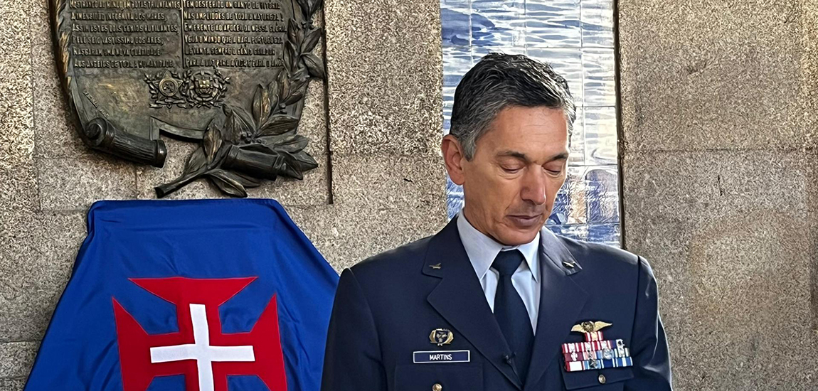 Tenente-General, Rafael Martins, da Comissão Aeronaval 100TAAS e Presidente da Comissão Histórico-Cultural da Força Aérea