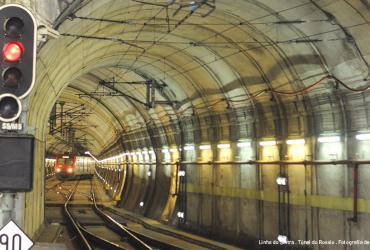 Linha de Sintra. Túnel do Rossio. Fotografia de Corrêa dos Santos