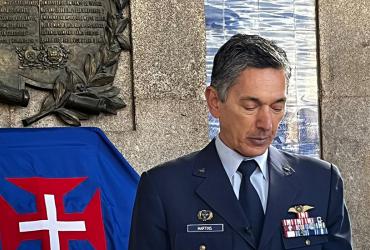 Tenente-General, Rafael Martins, da Comissão Aeronaval 100TAAS e Presidente da Comissão Histórico-Cultural da Força Aérea