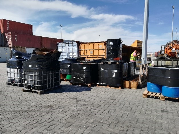 Recolha de resíduos não valorizáveis no Terminal da Bobadela