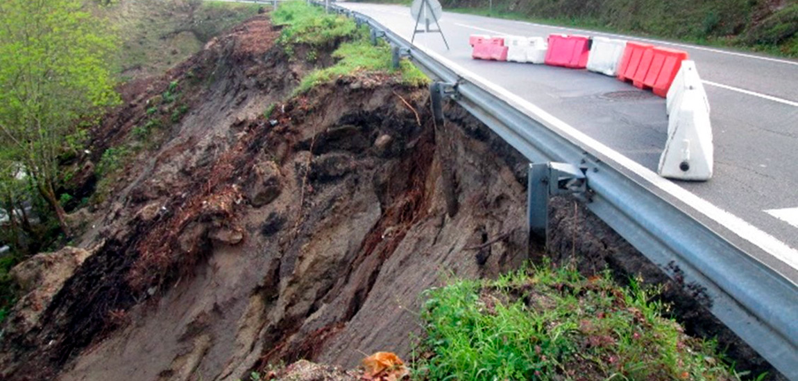 talude de aterro na EN15