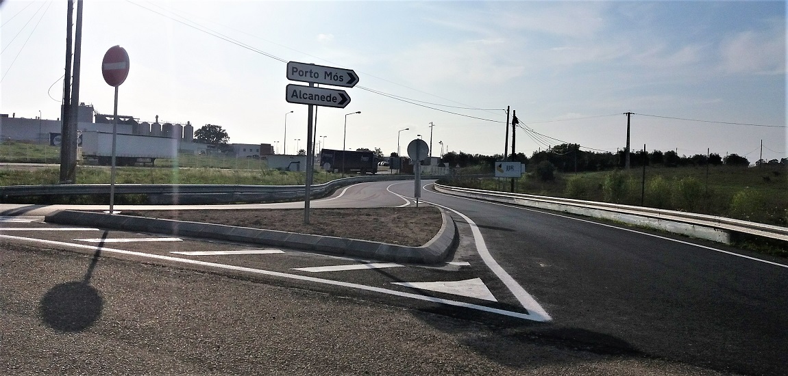 parte do troço reabilitado entre Alcanede e Santarém