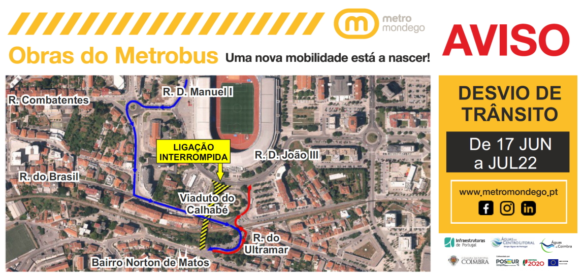 Obras do Metrobus condicionam circulação no Viaduto do Calhabé