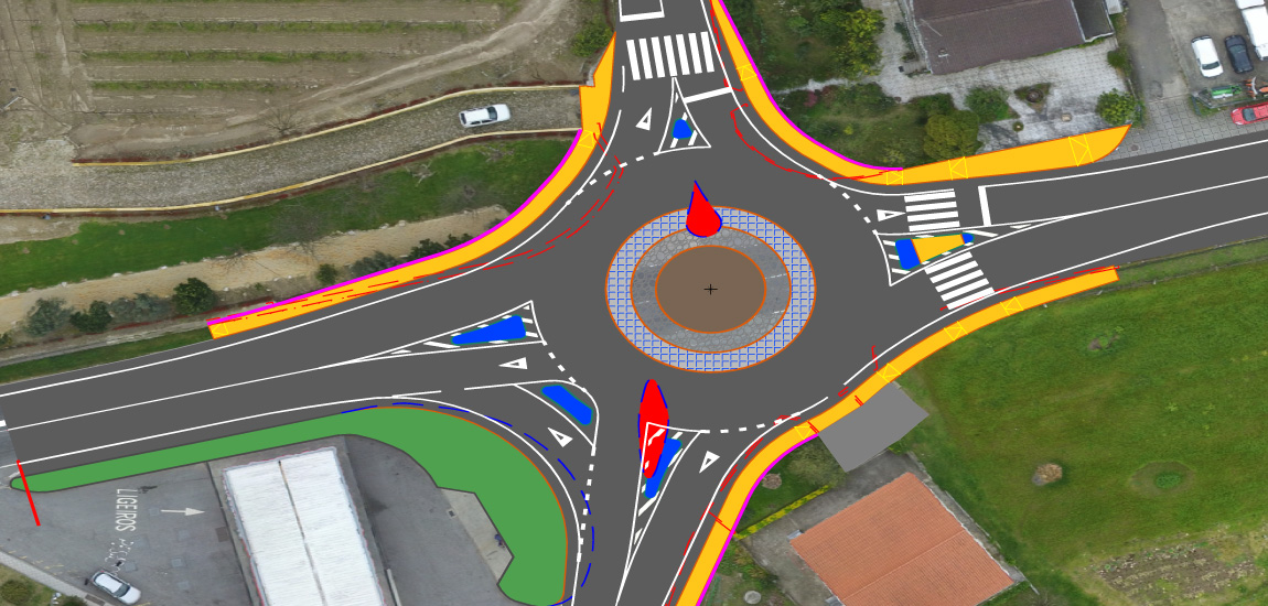 Nova rotunda EN204 em Rio Côvo / Santa Eulália