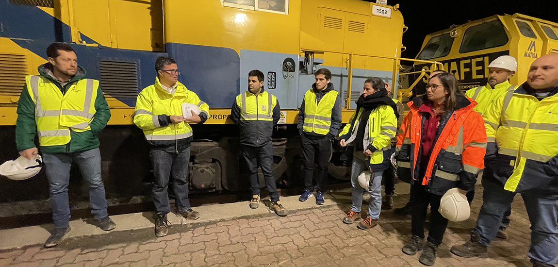Estudantes da 1ª Pós-Graduação em Engenharia Ferroviária do ISEL visitam os trabalhos na futura estação de Abela, na Linha de Sines