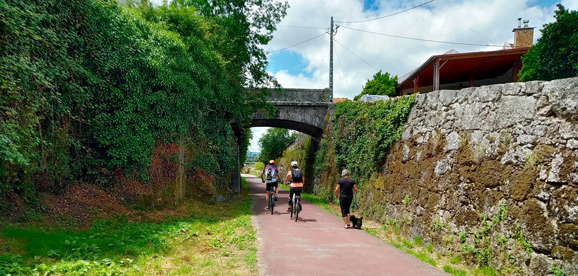 Ecopista do Dão, com plano do circuito de bicicleta