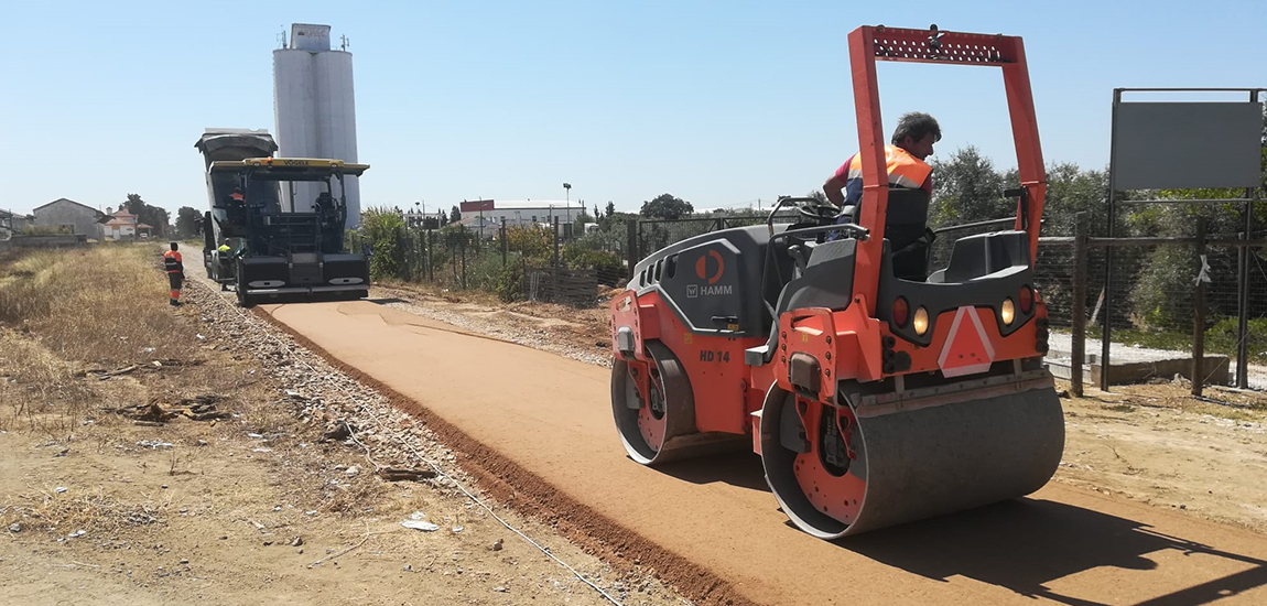 Obras da Ecopista do Ramal de Reguengos