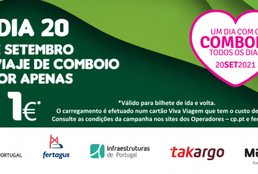 Dia 20 de Setembro passe “Um Dia Com o Comboio”