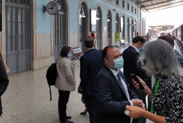 Partida do comboio de Santa Apolónia