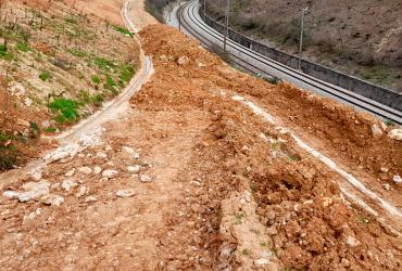 Talude na Linha do Norte