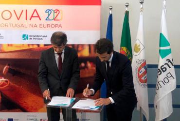 Cerimónia de assinatura do auto de consignação da empreitada de modernização do troço entre Torres Vedras e Caldas da Rainha, na Linha do Oeste