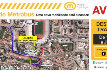 Obras do Metrobus condicionam circulação no Viaduto do Calhabé