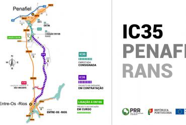 Construção do troço do IC35 entre Penafiel e Rans
