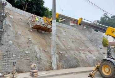 Conclusão da Empreitada de Estabilização e Reforço de Muro de Suporte em Gondomar.