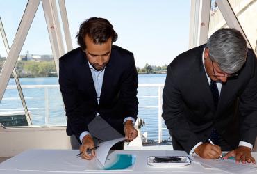 Assinatura do auto de consignação da empreitada 