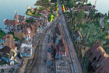 Reconstrução gráfica com base em orto fotos e posterior processamento em nuvem de pontos