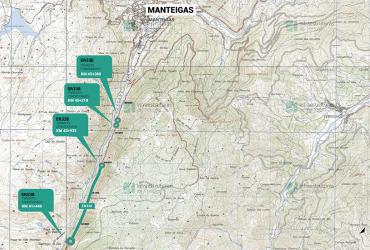 Colocação de proteção contra queda de blocos na ER338, em Manteigas