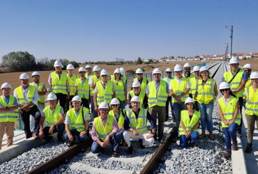 Comissão da Ordem dos Engenheiros visita trabalhos da nova Linha de Évora