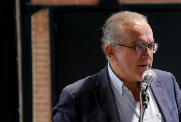 Manuel Cabral, Presidente da Fundação Museu Nacional Ferroviário, inaugura a cerimónia