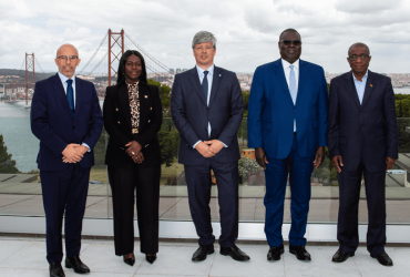 Fotografia da visita do Embaixador da Guiné-Bissau à Sede da IP 