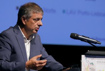 Fotografia da apresentação da futura Estação de Santo Ovídio