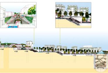 Fotografia da apresentação da futura Estação de Santo Ovídio