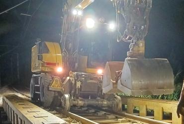 Trabalhos noturnos na PH da Linha da Beira Baixa: fotografia 1