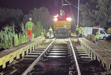 Trabalhos noturnos na PH da Linha da Beira Baixa: fotografia 2