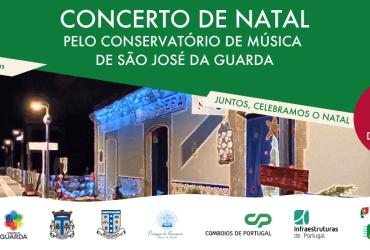 Animação natalícia nas estações da Guarda e da Benespera