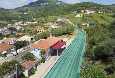 Imagem do Apeadeiro de Mafra, na Linha do Oeste