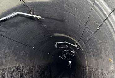 Imagem 1 - Conclusão da reabilitação de Catenária no túnel de Alcântara
