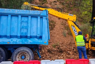 Mobilização de meios no terreno