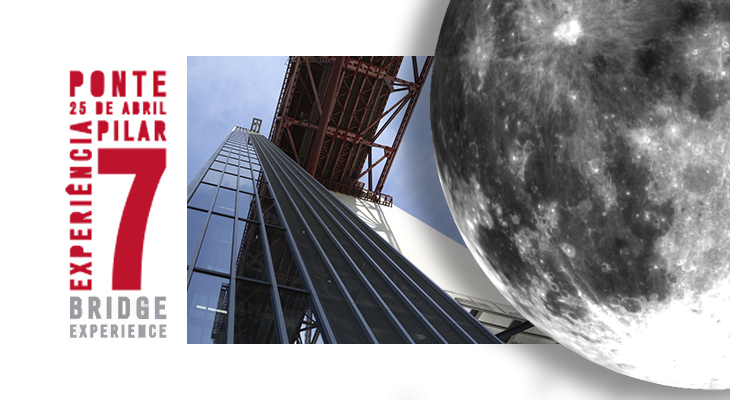 Ver a lua a partir da Ponte 25 de Abril