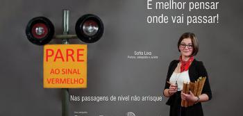 Nas passagens de nível não arrisque